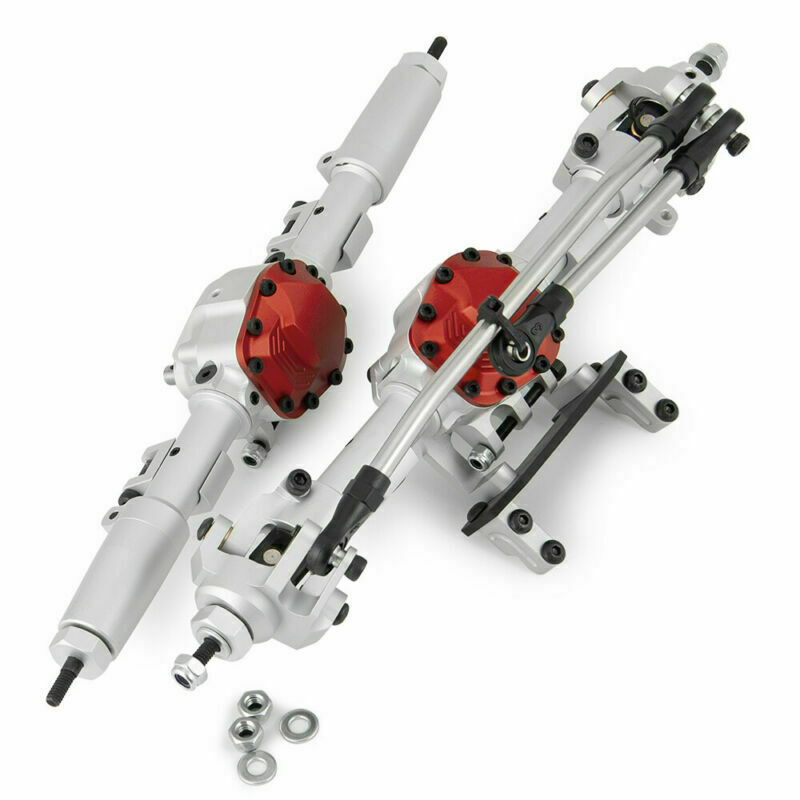 Lega Servo Relocation Paraurti Montare per 1/10 RC Axial SCX10 II AX90046 / AX90047 Matte Argento