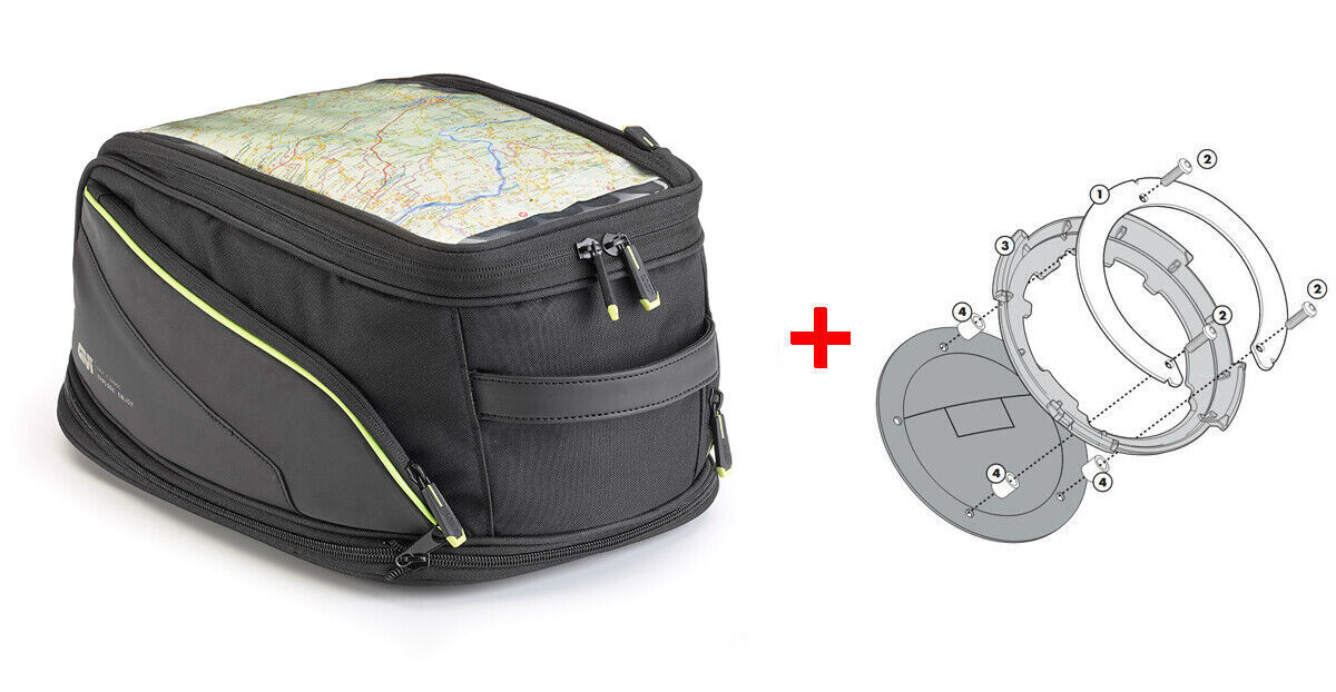 Givi Tanklock combo kit - EA131 26 liter tank bag & BF04 tank ring mount