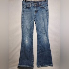 Citizens Of Humanity Ingrid 002 Stretch Low Waist Flare Leg Distressed Womens 27