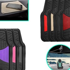 Car Floor Mats Heavy Duty Rubber Monster Eye W Air Freshener And Beige Dash Mat