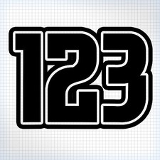 3 x Custom MX Race Numbers - Bike / Kart / Quad / Jet-Ski - Sturdy Style