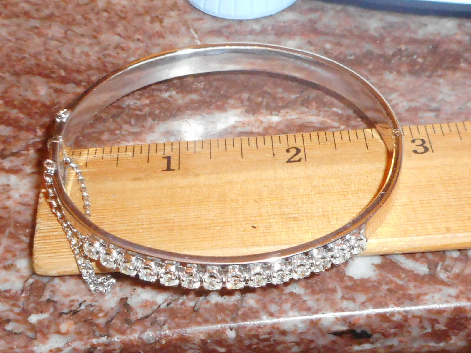 Modern Diamond Bangle Bracelet - image 4