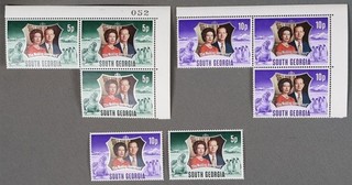 MayfairStamps South Georgia Queen Elizabeth II Wedding Anniversary 8 Stamps aaz_
