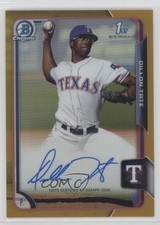 2015 Bowman Draft Chrome Pick Gold Refractor 9/50 Dillon Tate #BCA-DT Auto jc3