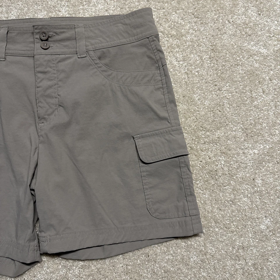 Pantalones Cortos Eddie Bauer Verano Trail Mujer Talla 8 Bolsillos Carga Secado Rápido Senderismo Gris Foto 3 de 4