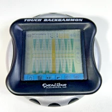 Excalibur Touch Backgammon Electronic Handheld Game Model 477ET Tested Working