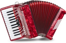 48 Basso Piano Fisarmonica Studenti Tasti Fisarmonica 2 Cori Custodia Cinghia Rosso
