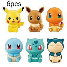 6pcs Pokemon Pikachu Anime Toys Dolls for Kids Action Figure Toy Charmander Squi