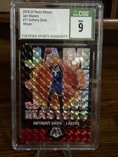 2019-20 Panini Mosaic Jam Masters Anthony Davis #17 Silver Mosaic Prizm CSG 9