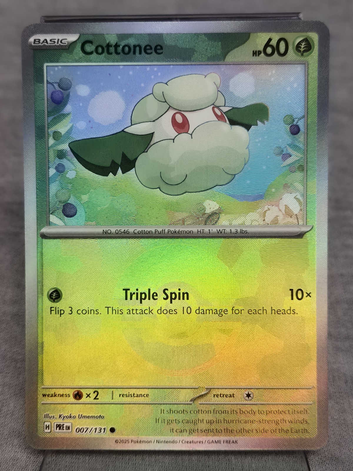 Cottonee 7/131 Poke Ball Pokemon Prismatic Evolutions NM