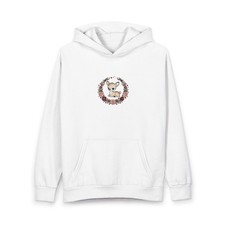 Floral Wreath Puppy Hoodie | Cute Dog Floral Back Print