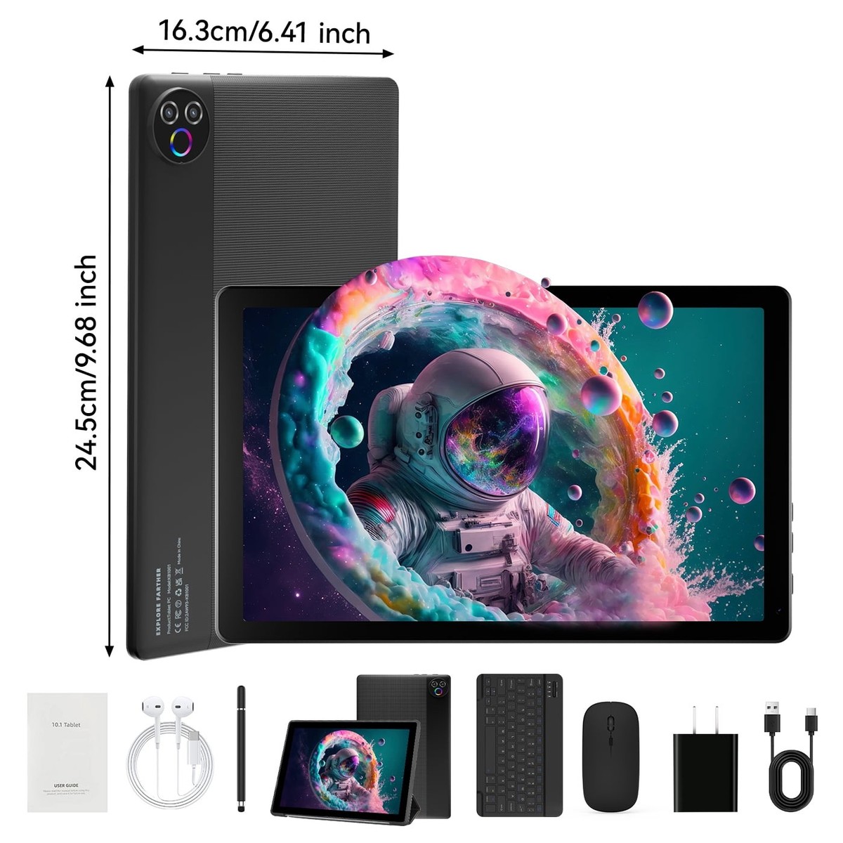 Android 15 Tablet 20GB RAM+64GB ROM 10inch Widevine L1, 6G WiFi