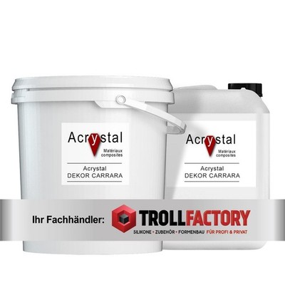 ACRYSTAL Dekor CARRARA Acrylharz auf Wasserbasis Set PRIMA + Carrara - 1,2kg