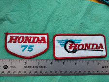 Vintage Honda 75 Motorcycle Dealer Service Hat Shoulder Patch set