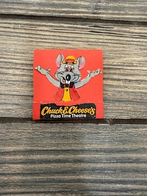 Chuck E. Cheese's Pizza Time Theatre Vintage 1970s 1980s Mascot Red Matchbook