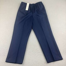 Alfred Dunner Pants Womens 10P Blue Elastic Waist Pull On NWT