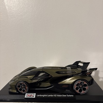 Maisto Lamborghini Lambo V12 Vision Gran Turismo Diecast Car Green Black