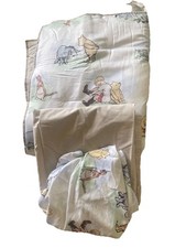 Winnie The Pooh Baby Quilt Comforter , Crib Skirt And Fitted Sheet Set