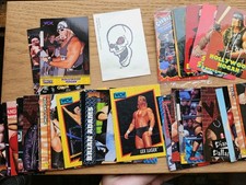 Lot Of 50+ WCW / WWF Wrestling Cards And Stickers Very Good Condition Hulk Hogan