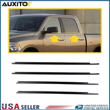 4x Weatherstrip Window Moulding Trim Belt For 2009-21 Dodge Ram 1500 2500 3500 D