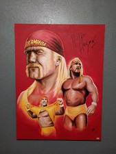 Hulk Hogan Autograph Hand Painted Art 30