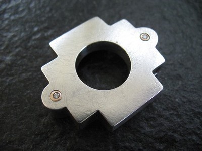 Anhänger Silber 925 Cimara Handarbeit Design mit 2 Brillanten in Gold gefasst