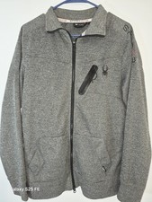 Spyder Active Men's Full Zip Performance Jacket Gray Heathered Size Small SPM806