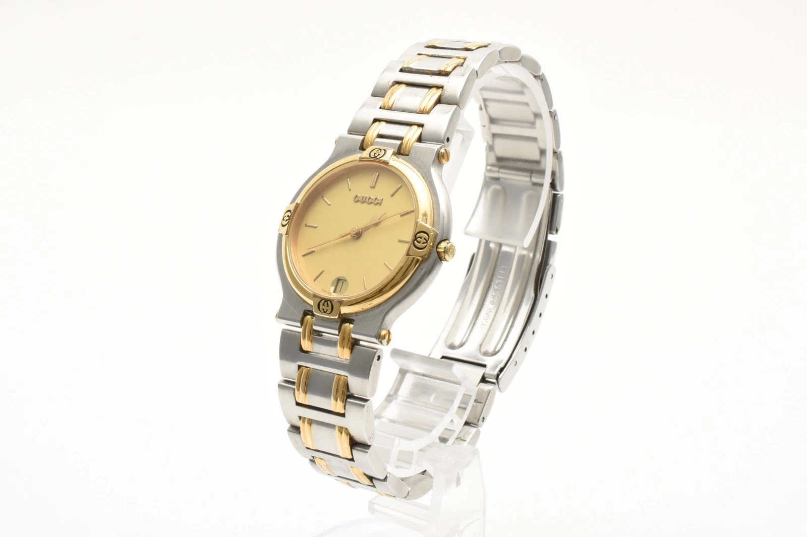 36 *Ecc +5*GUCCI Orologio Uomo Quarzo Quadrante Oro 9000M dal GIAPPONE