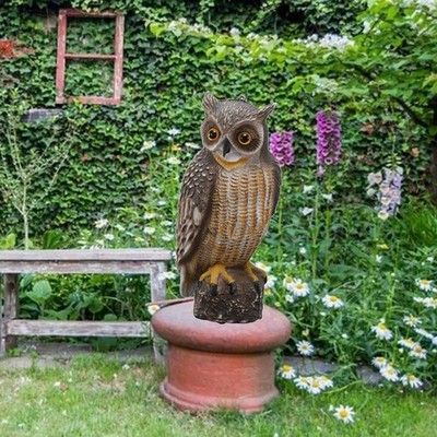 Realistische Eule Köder Eule Skulptur weg Dekoration unecht wasserdicht großer Schreck