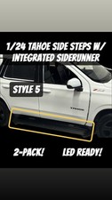 1/24 2025 MOTORMAX TAHOE SIDE STEPS W/ SIDERUNNERS LED READY 2-PK STYLE 5 POLICE