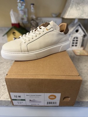 Samuel Hubbard Sunset Sneaker Men's White Leather Lace-Up 10W Wide M1670-110