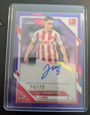 Isak Johannesson Autograph /75 FC Köln - 2026 Topps Chrome Bundesliga