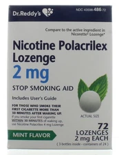 Dr. Reddy's Nicotine Polacrilex Lozenge 2MG 72ct Mint Flavor FREE SHIPPING