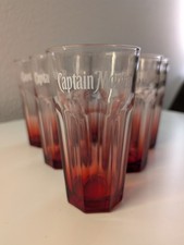 6 Stück Original Captain Morgan Longdrink Gläser mit Captain Morgan Schriftzug