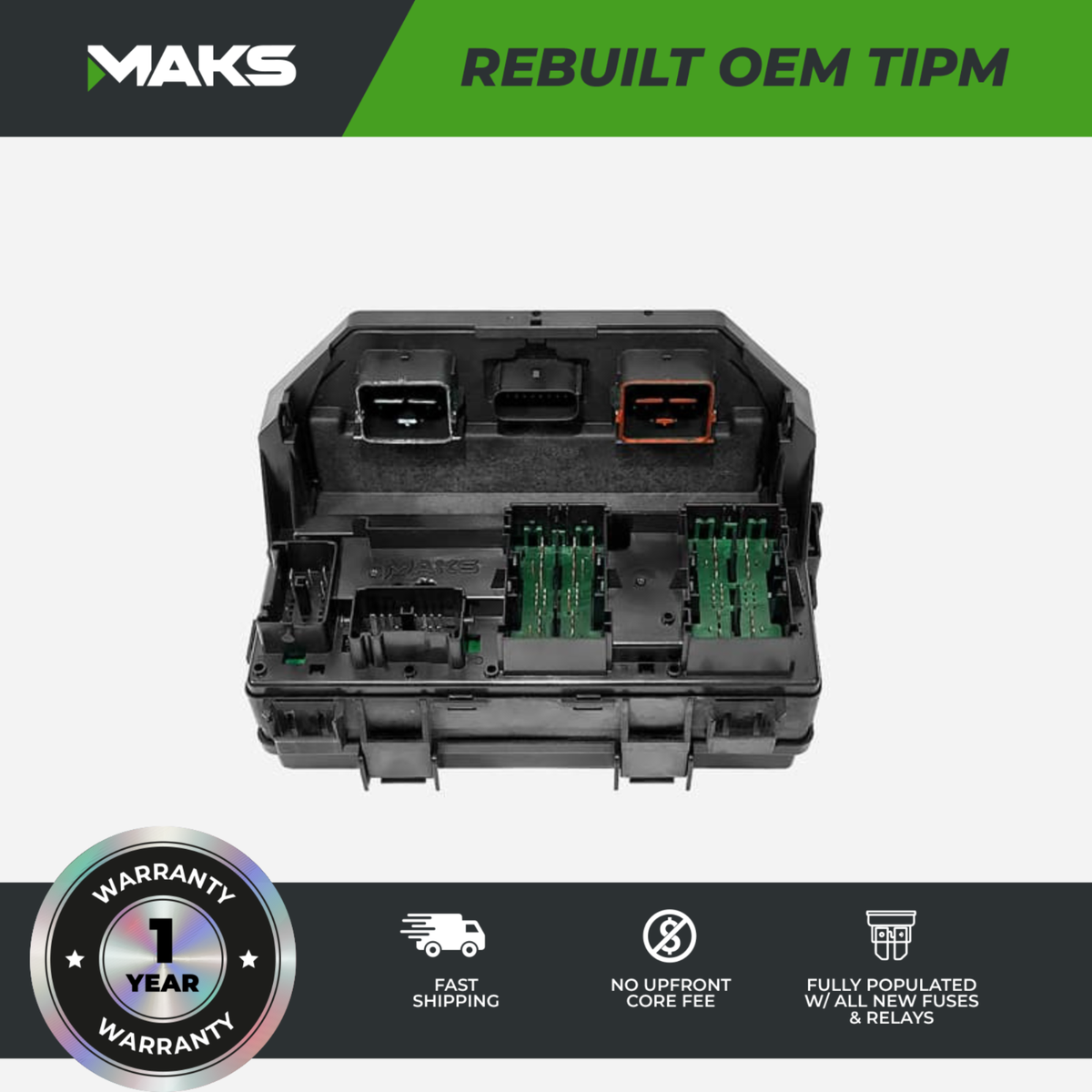 Rebuilt OEM TIPM Fuse Box For 2012 Jeep Wrangler – 68105503 (Mak's TIPM Rebuilders)