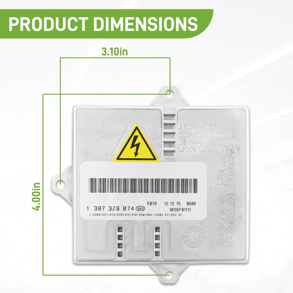 Xenon Headlight HID Ballast Control 1307329090 &Bulb for VW Jetta GTi 1307329092 - Image 2 of 4