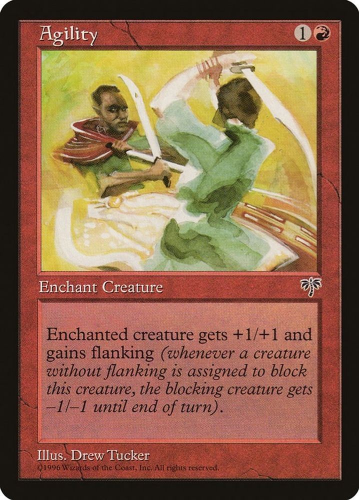 1996 Magic: The Gathering: Mirage - Agility (#154, Common, Near Mint)