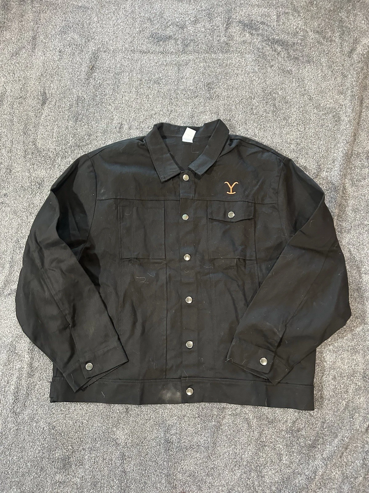 Yellowstone Denim Jacket Mens XXLBlack Rip Wheeler Cole Hauser Dutton Ranch Logo