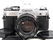 Near MINT Canon AE-1 35mm SLR Film Camera FD 50mm f/1.4 S.S.C. Lens from Japan