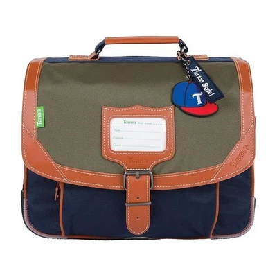 Cartable - Tann's - Bleu/Kaki - Maternelle - Primaire - 32x27x12cm - Axel - Photo 1/4
