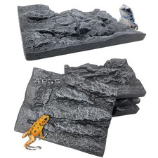 4pcs Rock Terrarium Background,3D Reptile Tank Background Board,Amphibian Stereo