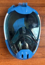 Dolfino Tinted Full-Face Snorkel Mask Only !! Small/Medium, Blue, Unisex