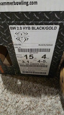 Hammer Black Widow 2.0 Hybrid Black/Gold Overseas Bowling Ball
