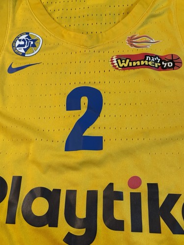 Team issued Nike 2020-21 maccabi tel aviv basketball #2 Mens Size 50 jersey - Picture 8 of 19