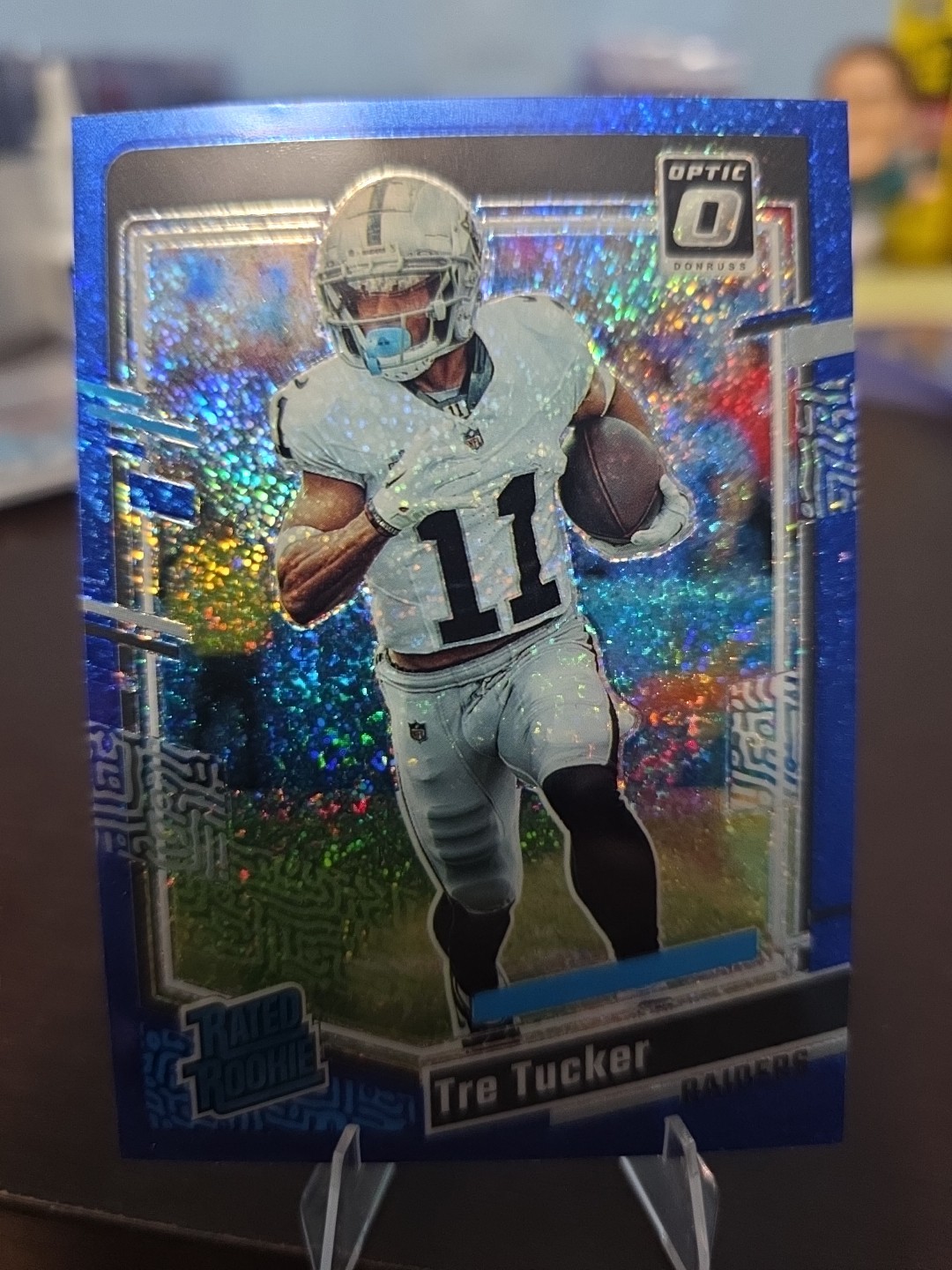 2023 Panini Donruss Optic - Rated Rookie Tre Tucker #261 Blue Glitter Prizm (RC)