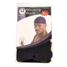 2-Pack Ultra Stretch Stocking Wave Caps Fits All Sizes