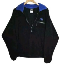 Helly Hansen Womens Fleece Pullover Sweater 1/2 Zip Size M Black w/ Purple