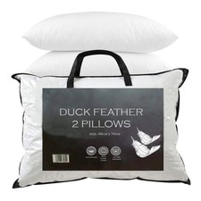 100% Duck Feather Pillows Filled Soft Hotel Quality Pillows in 1, 2, 4, 6x