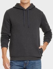 Mens Goodfellow SMALL pullover Hoodie ribbed hem/cuffs CHARCOAL on seam pockets