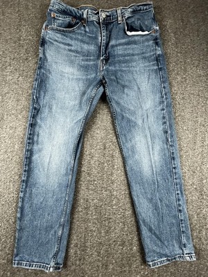 Levis 505 Jeans Mens 32x30 Blue Denim Straight Leg Medium Wash Stretch Cotton